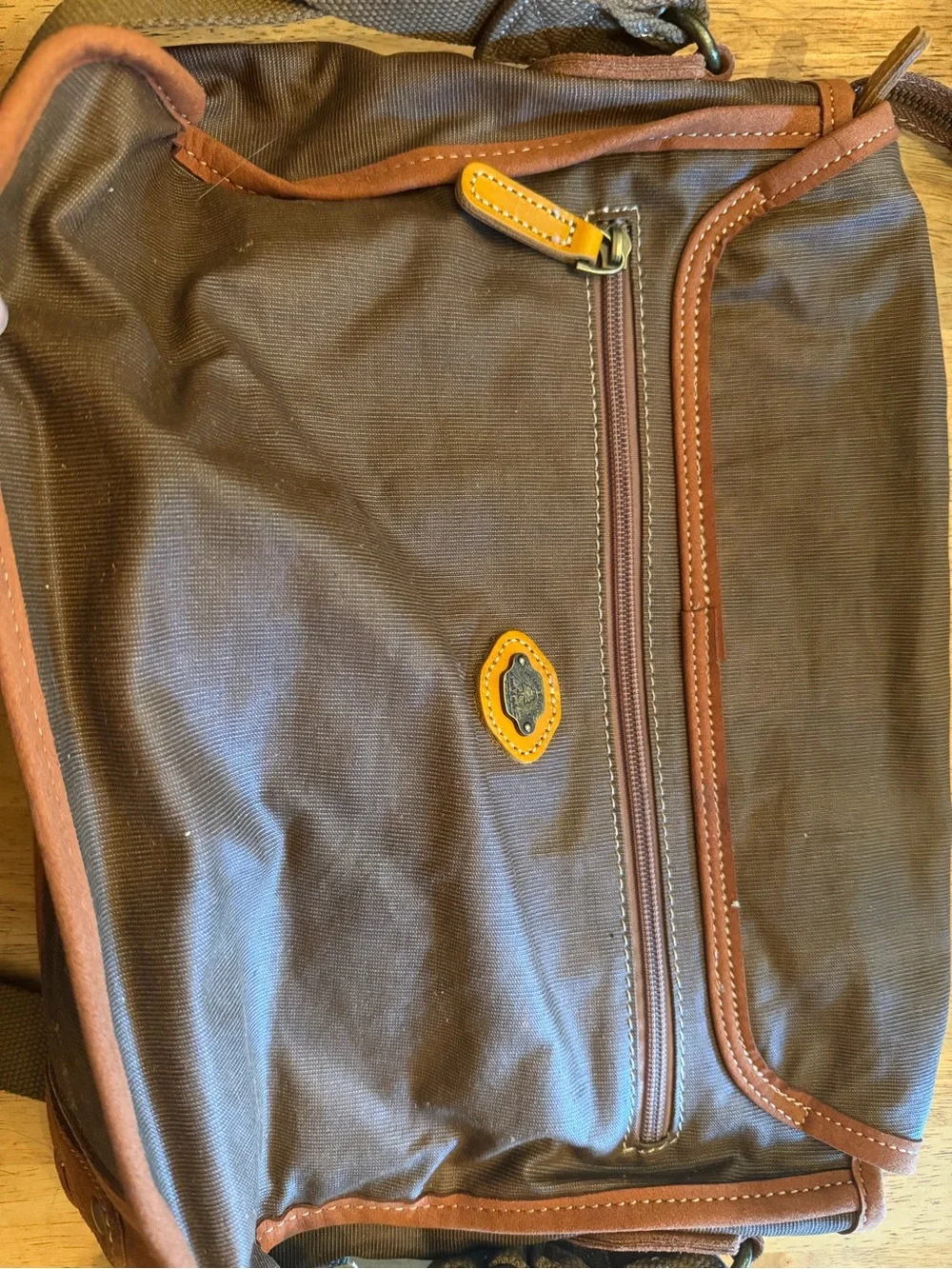 Studded Messenger Bag - Brown
